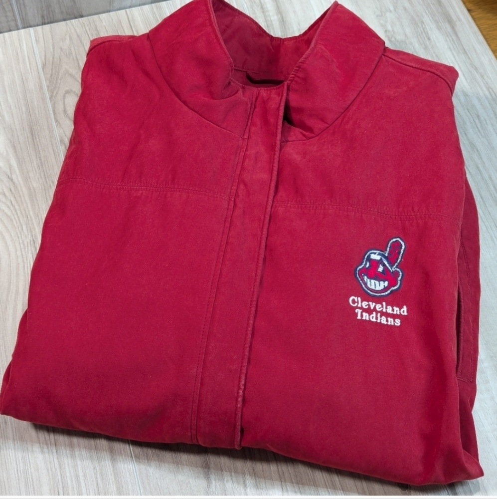 Women's Cleveland Indians Jacket Size XL Red Antigua Chief Wahoo Athletic